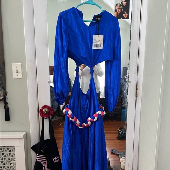 Free People Vibrant Blue Cut-Out Dress - Picture 2 of 9